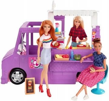 BARBIE FOODTRUCK Furgonetka z lodami GMW07