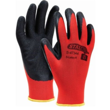 RĘKAWICE POLIESTROWE Z LATEKSEM S-LATEX R S-47343