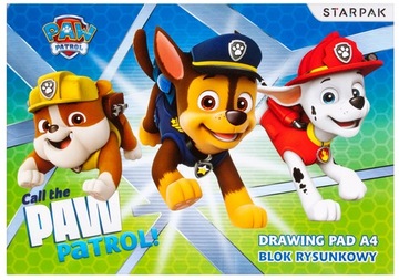 BLOK RYSUNKOWY BIAŁY A4/20K PSI PATROL MIX WZORÓW