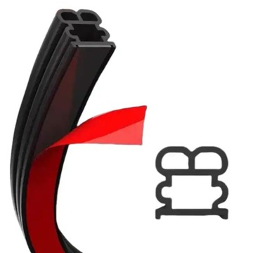 НОВАЯ УЛУЧШЕННАЯ САМОКЛЕЯЩАЯСЯ ПРОКЛАДКА ДЛЯ АВТОМОБИЛЬНЫХ ДВЕРЕЙ 5м, 14Х15 мм