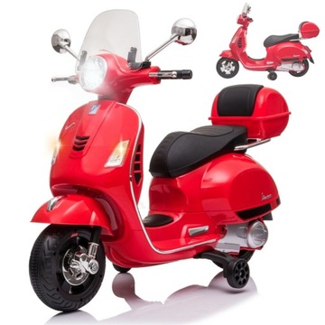Motor na akumulator dla dzieci elektryczny Vespa GTS Super Red Milly Mally