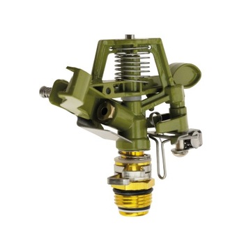 Zraszacz pulsacyjny METALOWY ALUMINIOWY regulowany 30-360st, WBIJANY, 8-12m