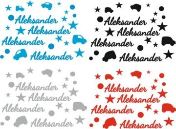 NAKLEJKI na rower DLA CHŁOPCA IMIĘ