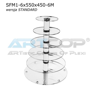 6-ярусная форма для кексов и кексов из плексигласа.