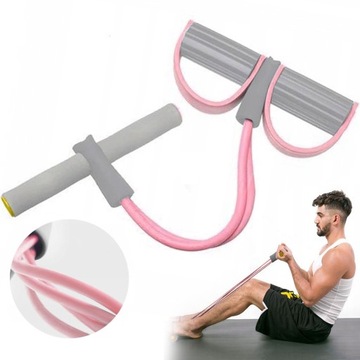 EXPANDER GUMOWY DO TRENING BRZUCHA ĆWICZEŃ NÓG MIĘŚNIE FITNESS PRZENOŚNE