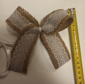 БОХО РОЖДЕСТВЕНСКИЙ БАНК из джута в стиле РУСТИК, длина 12 см.