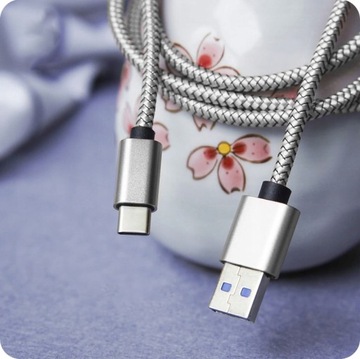 КАБЕЛЬ MICRO USB СМАРТФОН, ПЛЕЧЕННЫЙ ЦВЕТ 2м 2 метра