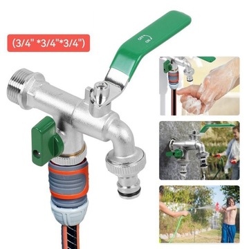 САДОВАЯ ВОДНАЯ ЛЕНТА, ДВОЙНАЯ ЛЕНТА 3/4 ДЮЙМА, НАРУЖНЫЙ КРАН