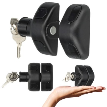 ZAMEK DO FURTKI MAGNETYCZNY CZARNY ZATRZASK NA KLUCZ ZAMKNIĘCIE SKOBEL