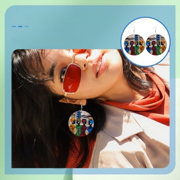 ЖЕНСКИЕ АФРИКАНСКИЕ СЕРЬГИ ЧЕРНЫЕ