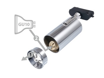 НАБОР РЕЛЬСОВ 1,5 М + 3 ОТРАЖАТЕЛЯ GU10