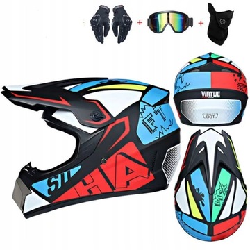KASK MOTOCYKLOWY OFF-ROAD ENDURO MOTOCROS S-XL