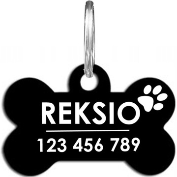 METALOWY Identyfikator zawieszka adresówka KOŚĆ CZ
