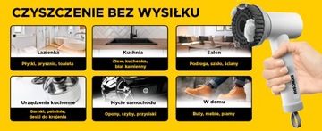 СЫНОШИ | Электрическая чистящая щетка, беспроводная, 3 адаптера