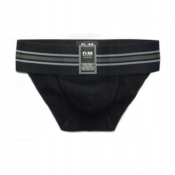 SLIPY MĘSKIE TANGA RETRO DM CZARNY PREMIUM M