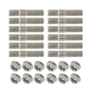 10mm M10 x 1.25 Exhaust Studs Serrated Nuts Bolts Screws Carbon Stee~16916
