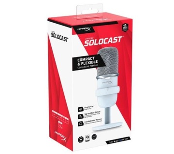 Настольный микрофон HyperX SoloCast USB Stream, белый