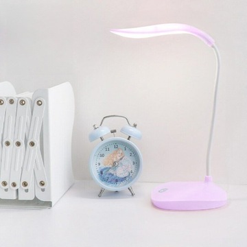 СЕНСОРНАЯ СВЕТОДИОДНАЯ НАСТОЛЬНАЯ ЛАМПА РОЗОВАЯ ШКОЛЬНАЯ USB НАСТОЛЬНАЯ БЕСПРОВОДНАЯ