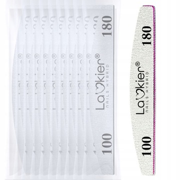 100 штук La'kier Пилочка-лодочка 100 180 для ногтей БЕЗОПАСНАЯ УПАКОВКА