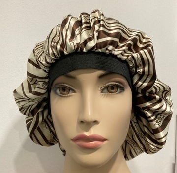 Шапочка из польского атласа, кудри афро-локоны