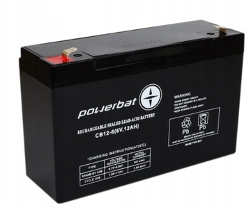 Akumulator Powerbat 6 V 12 Ah