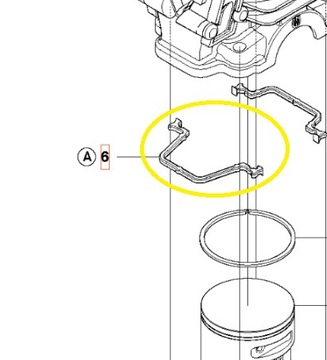 Прокладка цилиндра 445 450e Husqvarna 544108701
