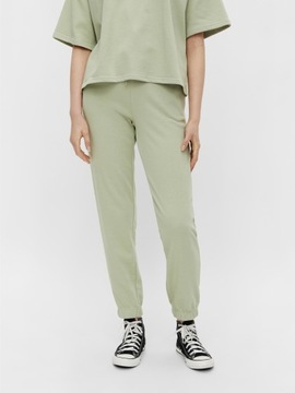 Pieces zielone spodnie dresowe S