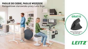 Piłka ergonomiczna do siedzenia i ćwiczeń Leitz Ergo Cosy 65cm niebieska