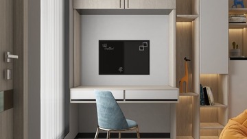 Доска COMBI, черная, магнитная пробка, 90х60 см