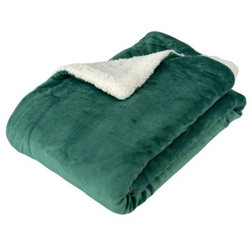 Koc Sherpa Dwustronny Baranek Zielony 150x200 cm