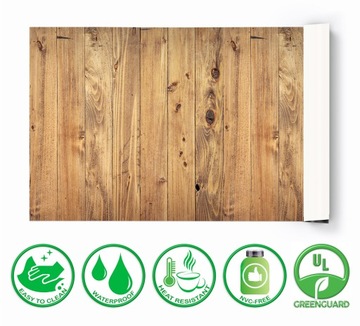 Модный защитный коврик 120х60 на письменный стол, доска Венге.