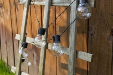 СОЛНЕЧНАЯ САДОВАЯ ГИРЛЯНДИЯ ПРОЗРАЧНЫЕ ШАРЫ 3000К 10xLED IP44 POLUX