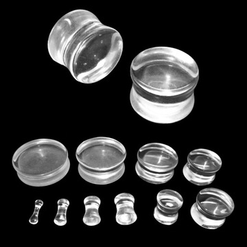 Drum Akrylowy Plug Tunel Siodłowy Bezbarwny 18mm