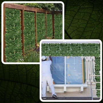 ИСКУССТВЕННАЯ ИЗГОРОДА ПЛЮЩА ДЛЯ СТЕНЫ БАЛКОНА ЗЕЛЕНАЯ СТЕННАЯ ЗАТЕНИВАЮЩАЯ СЕТКА