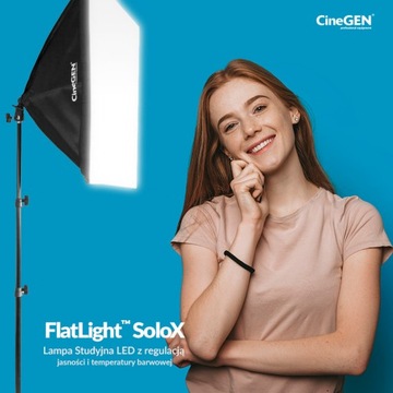 Lampa LED z pilotem softbox 50x70 żarówka 150W statyw