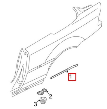 BMW M3 Кабриолет E46 Накладка заднего правого крыла 51137893680 OEM