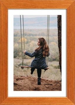 RAMA DREWNIANA BRĄZOWA FOTO RAMKA 29,7x42 CM