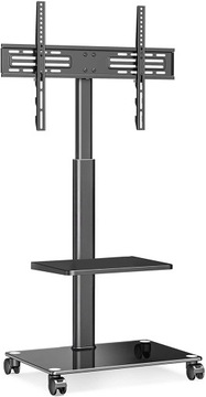 STOJAK POD TELEWIZOR KÓŁKA 2 PÓŁKI 60 CALI 30 KG PREMIUM