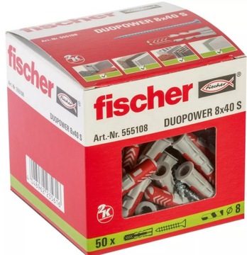 FISCHER kołki kołek duopower 8x40 S 50 sztuk