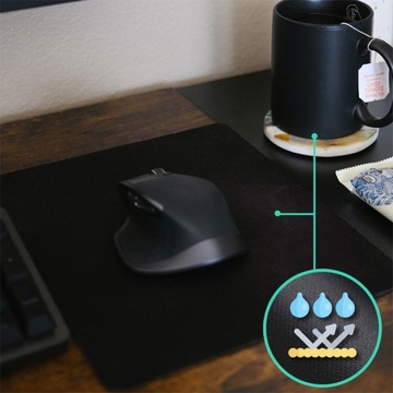 КОВРИК ДЛЯ ОФИСНОЙ ИГРОВОЙ МЫШИ, ЧЕРНЫЙ