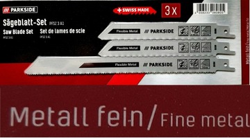 PARKSIDE 3 brzeszczoty piła szablasta SWISS MADE