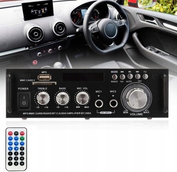 WZMACNIACZ AMPLITUNER DC STEREO DO DOMU SAMOCHODU 600 W