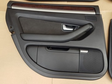 AUDI A8 D3 КОМПЛЕКТ ОБИВКИ ДВЕРЕЙ ОРИГИНАЛ