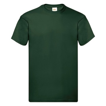 T-SHIRT KOSZULKA FRUIT OF THE LOOM bott. green M