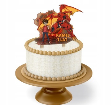 DWUSTRONNY KOLOROWY TOPPER BAKUGAN +IMIE