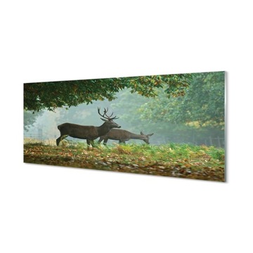 Lacobel ochronny + klej Jeleń las jesień 125x50 cm