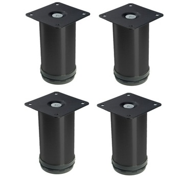 4 SZT NOGA NÓŻKA MEBLOWA DN-795 100MM fi50 CZARNA