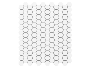 MOZAIKA CERAMICZNA HEKSAGON WHITE BIAŁY MATOWY