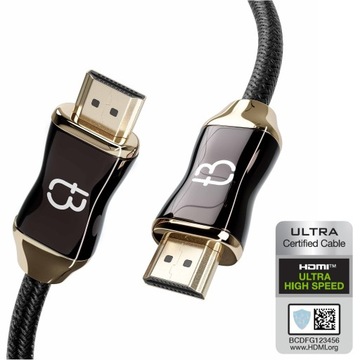 Kabel HDMI 2.1 8K 60Hz 4K 120Hz Certyfikowany 2m