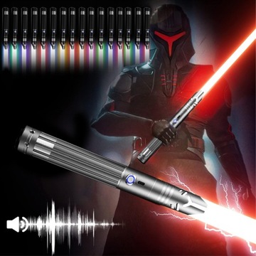 СВЕТЯЩИЙСЯ СВЕТОВОЙ САББ СО ЗВУКОМ ЗВЕЗДНЫХ ВОЙН, RGB ИГРУШКА, 16 ЦВЕТОВ, МЕТАЛЛИЧЕСКИЙ МЕЧ